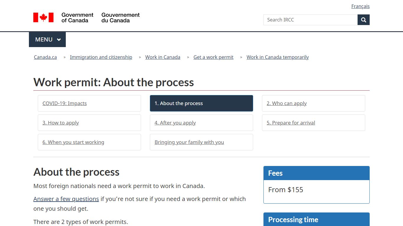 Work permit: About the process - Canada.ca