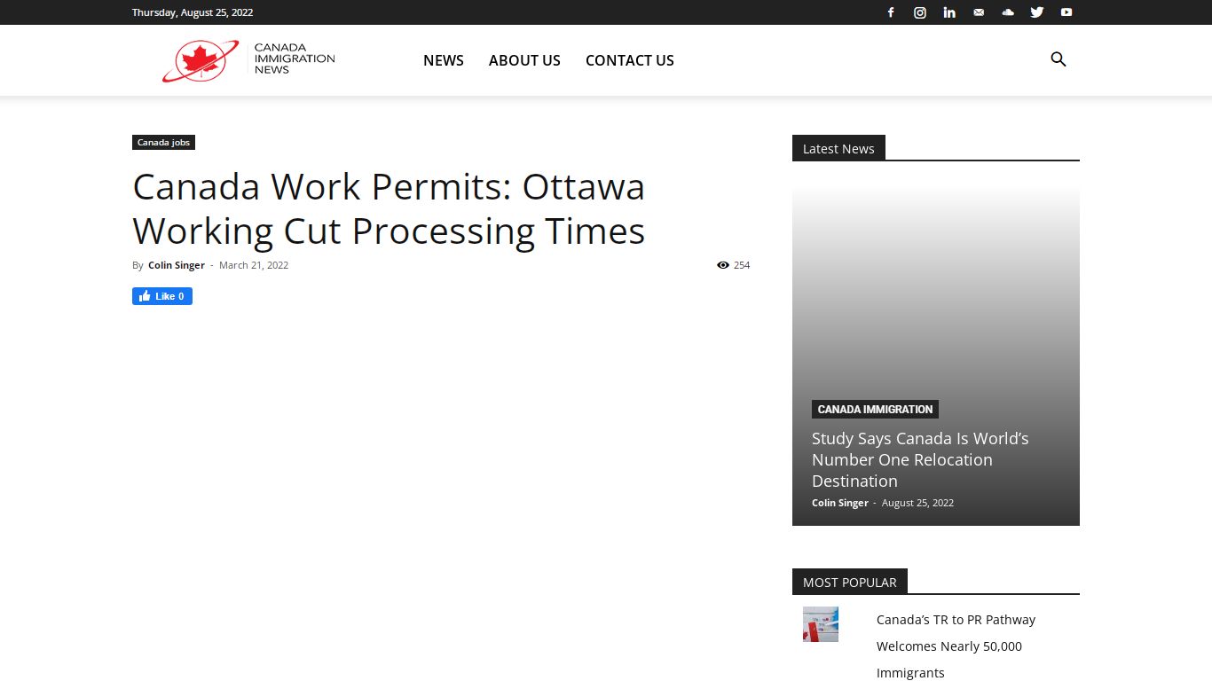 Canada Work Permits: Ottawa Working Cut Processing Times