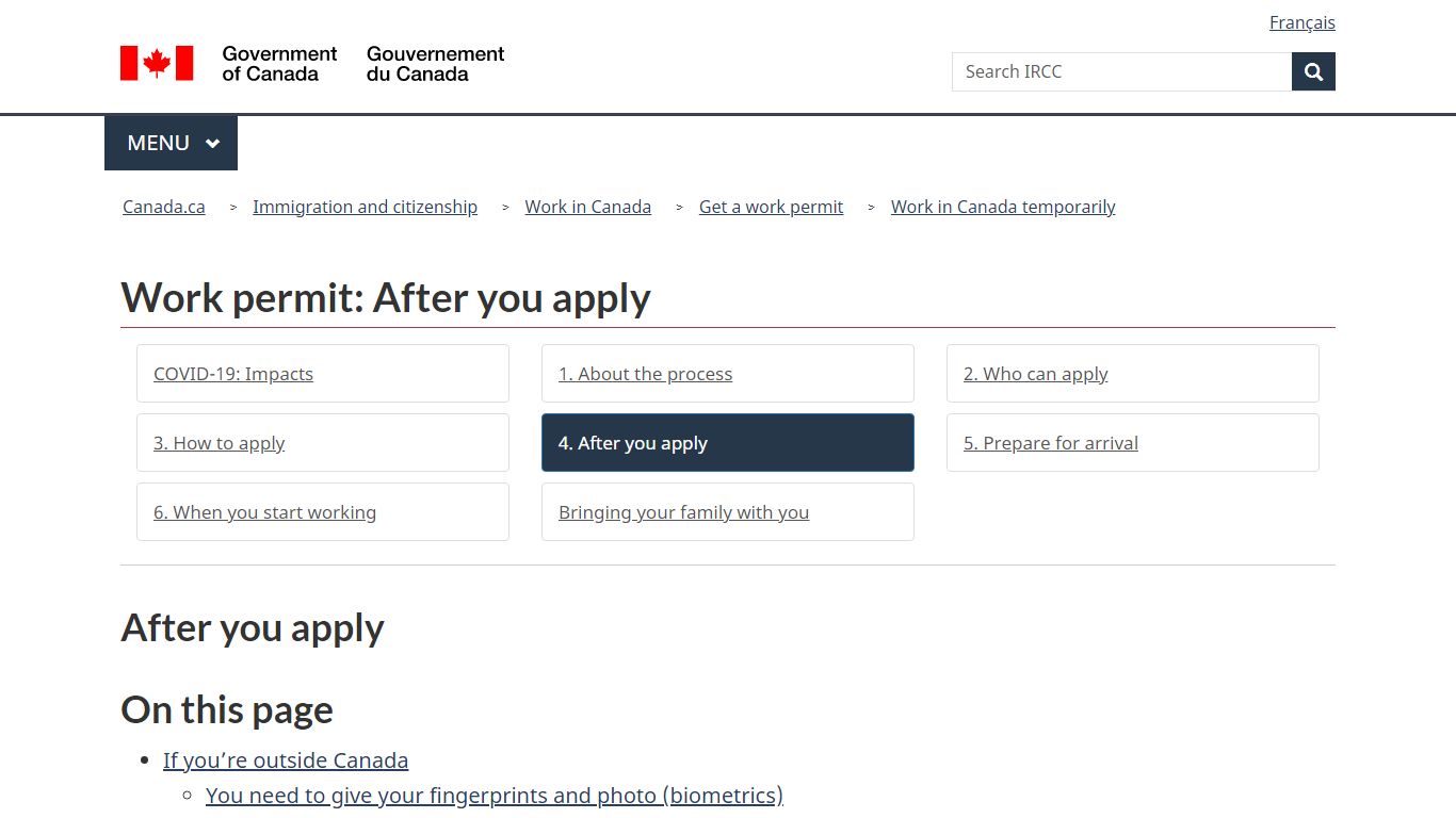 Work permit: After you apply - Canada.ca